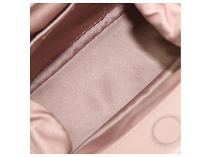Miu Miu Matelassé Schultertasche mit Kette aus Leder Pink Gold Auth 206324M Golden - Ansicht 11