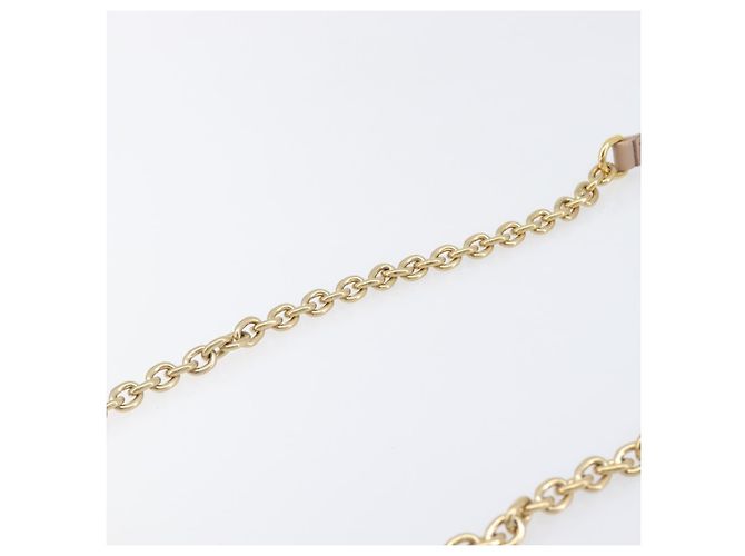 Miu Miu Matelassé Schultertasche mit Kette aus Leder Pink Gold Auth 206324M Golden - Ansicht 15