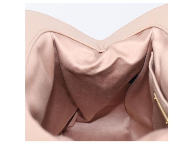 Miu Miu Matelassé Schultertasche mit Kette aus Leder Pink Gold Auth 206324M Golden - Ansicht 23