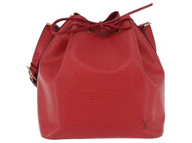 LOUIS VUITTON Borsa a tracolla Petit Noe Epi Rossa M44107 LV Auth 206418A Rosso - vista 13