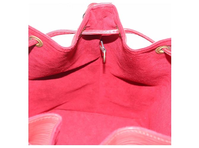 LOUIS VUITTON Borsa a tracolla Petit Noe Epi Rossa M44107 LV Auth 206418A Rosso - vista 23
