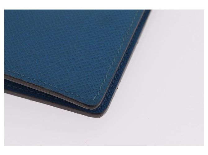LOUIS VUITTON Taiga Brazza Portefeuille Long Wallet Blue M32815 LV Auth 206439A Azul - vista 14