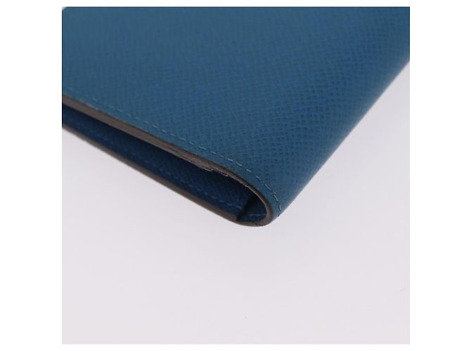 LOUIS VUITTON Taiga Brazza Portefeuille Long Wallet Blue M32815 LV Auth 206439A Azul - vista 16
