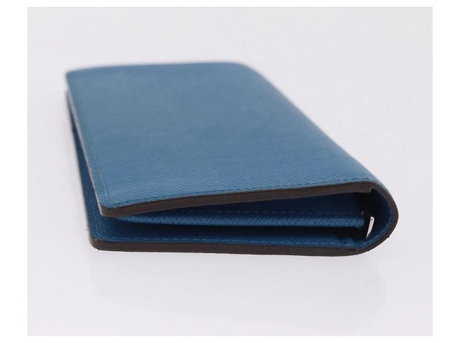 LOUIS VUITTON Taiga Brazza Portefeuille Long Wallet Blue M32815 LV Auth 206439A Azul - vista 5