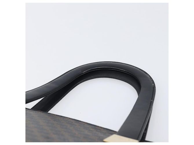 Céline Bolso de mano CELINE Macadam PVC Negro Tono Dorado Auth 207706 - vista 14