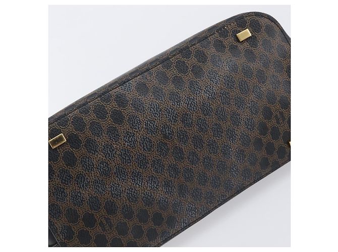 Céline Bolso de mano CELINE Macadam PVC Negro Tono Dorado Auth 207706 - vista 19