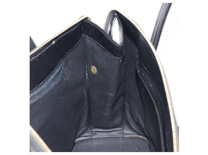 Céline Bolso de mano CELINE Macadam PVC Negro Tono Dorado Auth 207706 - vista 24