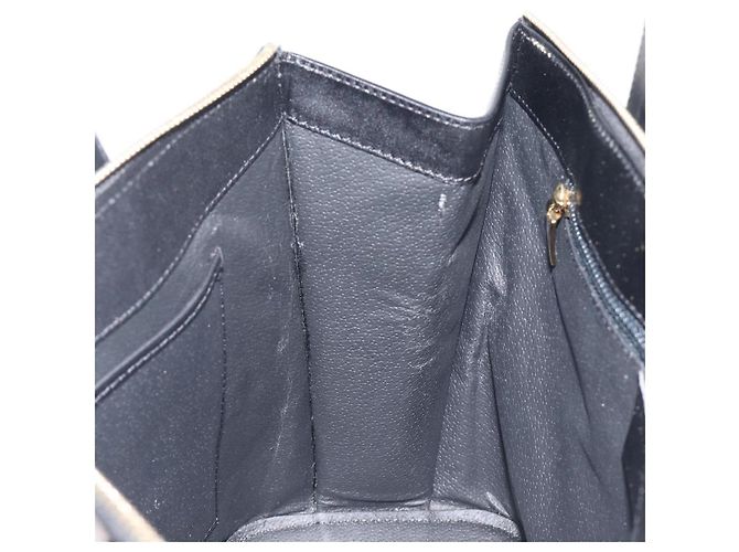 Céline Bolso de mano CELINE Macadam PVC Negro Tono Dorado Auth 207706 - vista 25