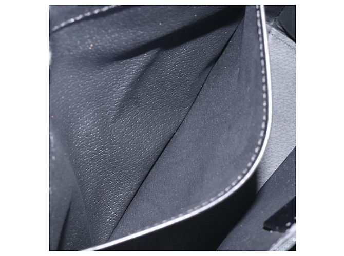 Céline Bolso de mano CELINE Macadam PVC Negro Tono Dorado Auth 207706 - vista 28