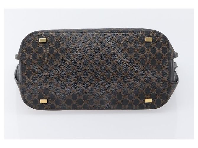 Céline Bolso de mano CELINE Macadam PVC Negro Tono Dorado Auth 207706 - vista 5