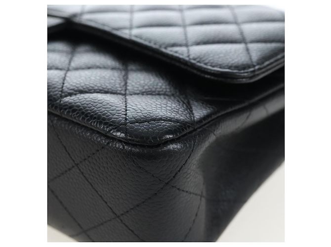 Borsa a tracolla CHANEL Chain Matelasse 25 Pelle Caviar Nero Oro CC Auth BA16026SV D'oro - vista 16