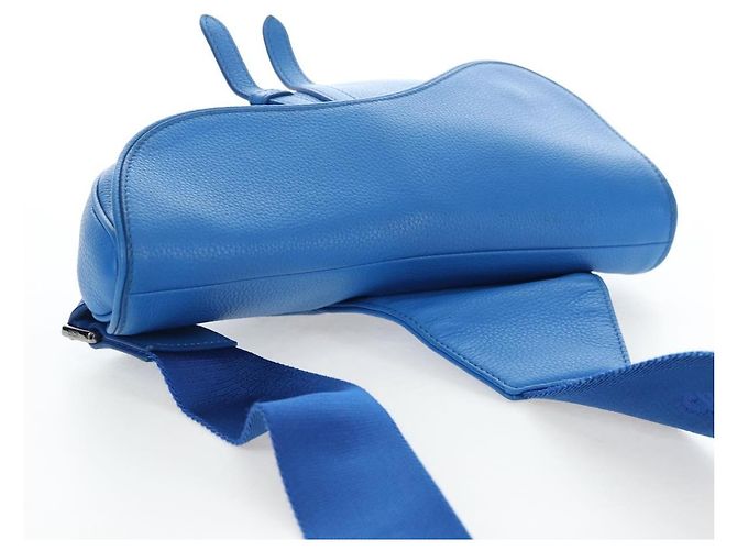 Borsa a Tracolla Saddle Christian Dior Pelle Nero Argento Auth 205947M - vista 6