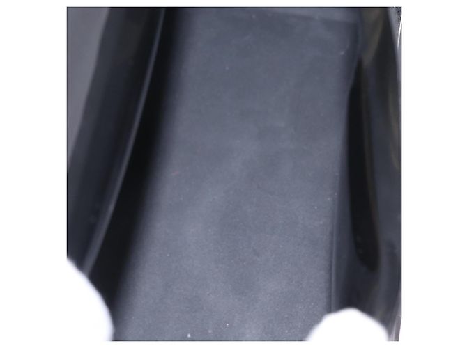 Borsa a mano DELVAUX Brillon MM Champion Vinyl 2way Nero Bianco Auth BA16209V - vista 12