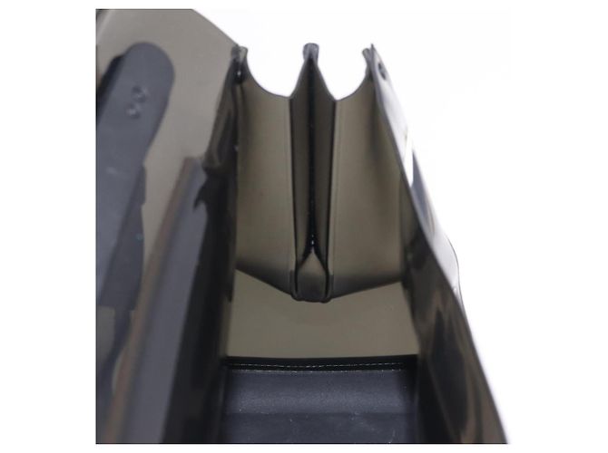 Borsa a mano DELVAUX Brillon MM Champion Vinyl 2way Nero Bianco Auth BA16209V - vista 22