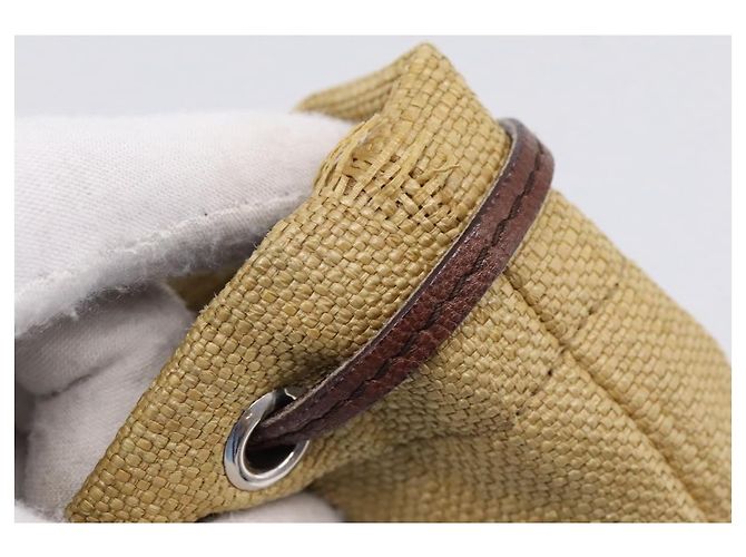 Autre Marque Borsa Tote Saint Laurent Kahala Canvas Beige Silver 154058 Auth 207684 Argento - vista 10