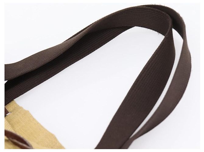 Autre Marque Borsa Tote Saint Laurent Kahala Canvas Beige Silver 154058 Auth 207684 Argento - vista 14