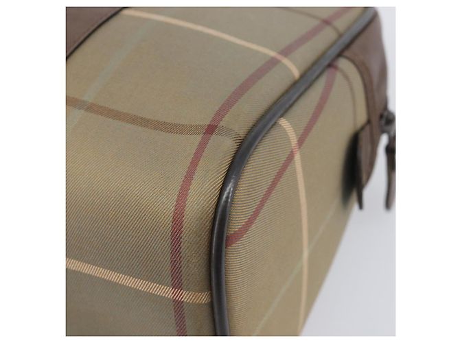 Borsa a mano Burberrys Nova Check Canvas Beige Gold Auth 205340 D'oro - vista 19