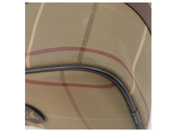 Borsa a mano Burberrys Nova Check Canvas Beige Gold Auth 205340 D'oro - vista 20
