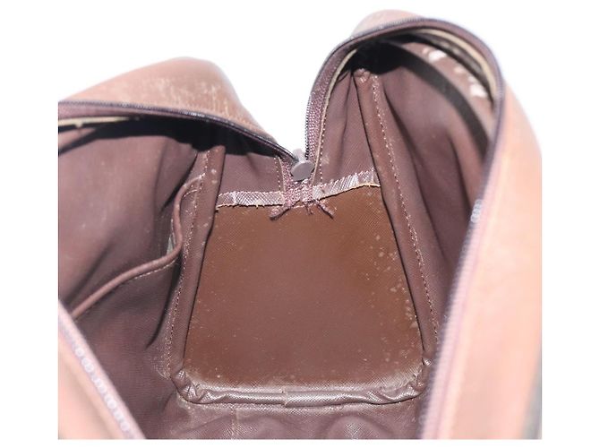 Borsa a mano Burberrys Nova Check Canvas Beige Gold Auth 205340 D'oro - vista 25
