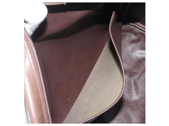 Borsa a mano Burberrys Nova Check Canvas Beige Gold Auth 205340 D'oro - vista 27