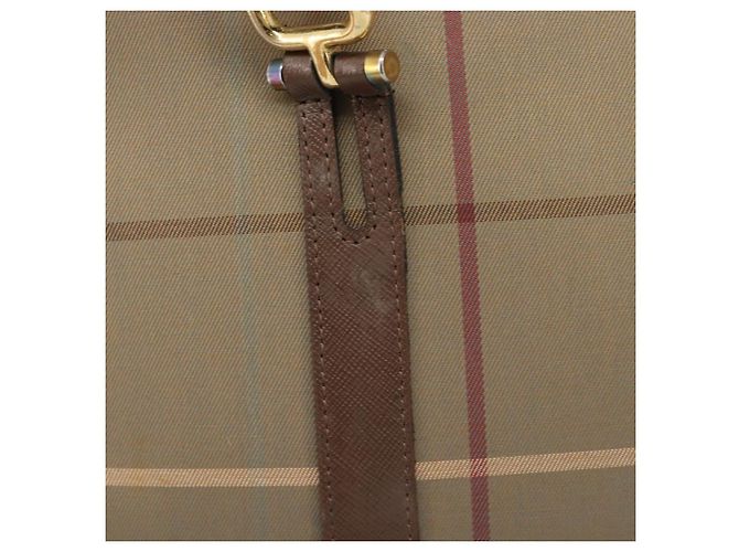 Borsa a mano Burberrys Nova Check Canvas Beige Gold Auth 205340 D'oro - vista 4
