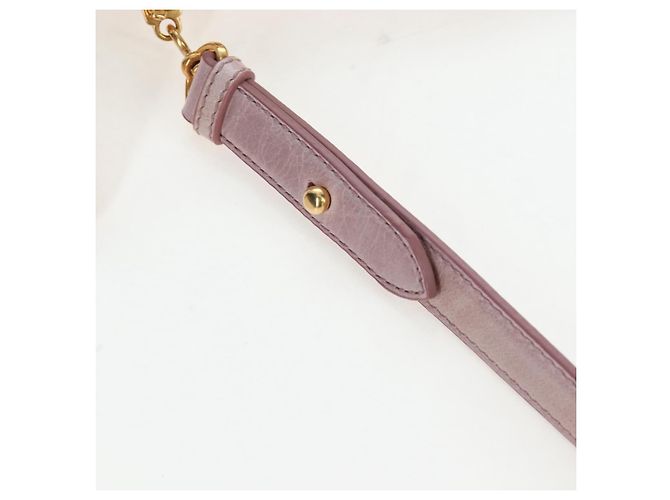 Borsa a mano Miu Miu Matelassé in pelle 2way Beige Oro Auth 205358V D'oro - vista 15