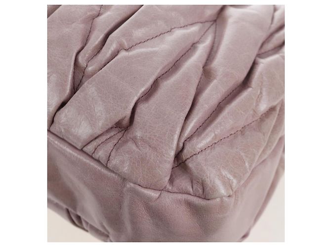 Borsa a mano Miu Miu Matelassé in pelle 2way Beige Oro Auth 205358V D'oro - vista 20