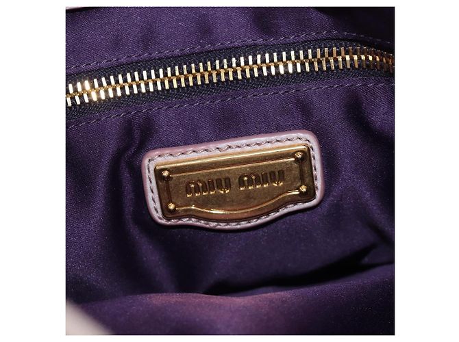 Borsa a mano Miu Miu Matelassé in pelle 2way Beige Oro Auth 205358V D'oro - vista 27