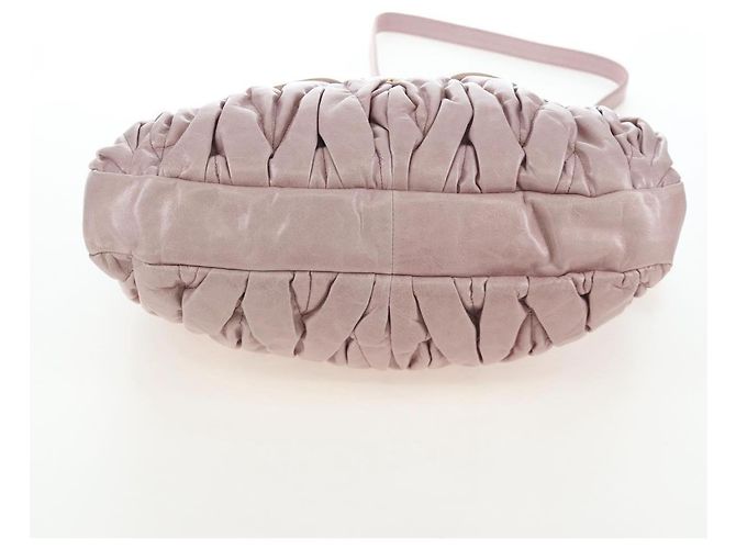 Borsa a mano Miu Miu Matelassé in pelle 2way Beige Oro Auth 205358V D'oro - vista 5