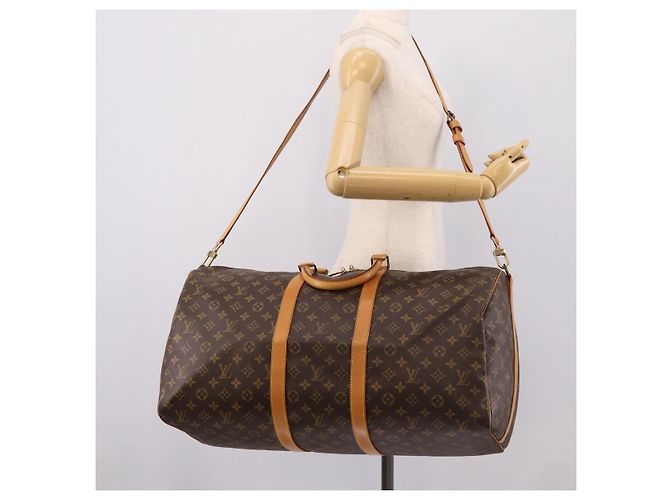 LOUIS VUITTON Monogram Keepall Bandouliere55 Boston Bag M41414 LV Auth BA15805V Monogramme - vue 25