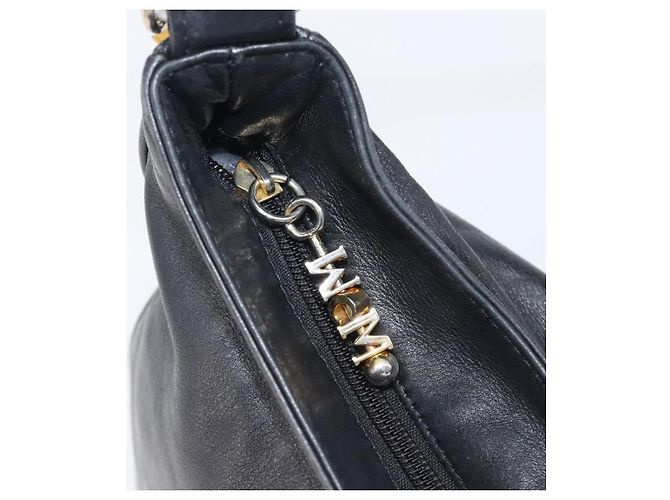 MCM Schultertasche Leder Schwarz Gold Authentisch 207521 Golden - Ansicht 10