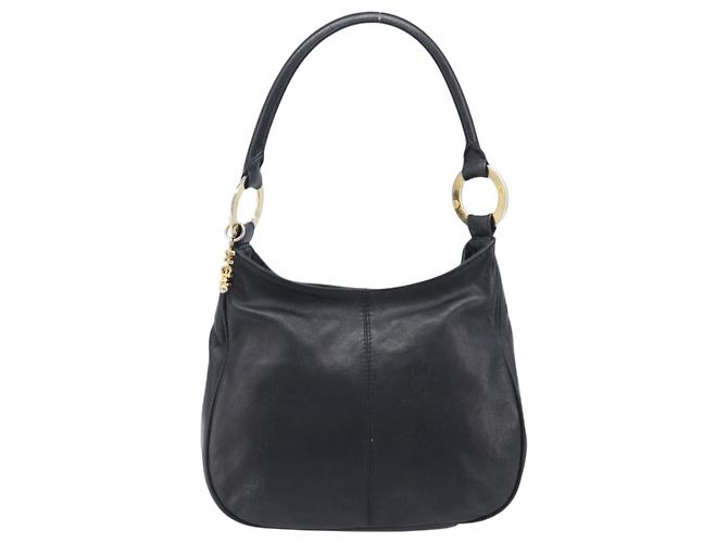 MCM Schultertasche Leder Schwarz Gold Authentisch 207521 Golden - Ansicht 13