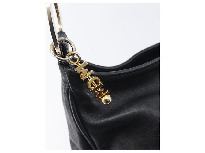 MCM Schultertasche Leder Schwarz Gold Authentisch 207521 Golden - Ansicht 18