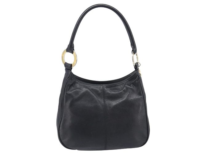MCM Schultertasche Leder Schwarz Gold Authentisch 207521 Golden - Ansicht 2