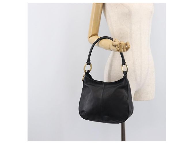 MCM Schultertasche Leder Schwarz Gold Authentisch 207521 Golden - Ansicht 25