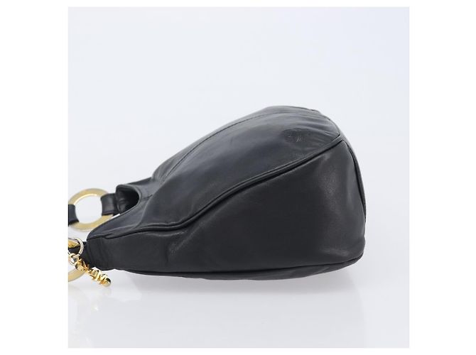 MCM Schultertasche Leder Schwarz Gold Authentisch 207521 Golden - Ansicht 4