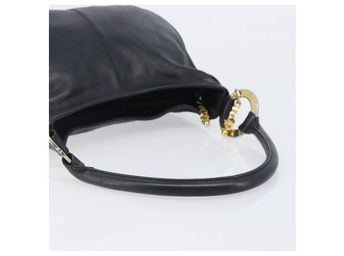 MCM Schultertasche Leder Schwarz Gold Authentisch 207521 Golden - Ansicht 7