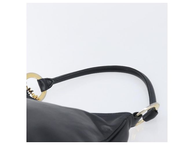 MCM Schultertasche Leder Schwarz Gold Authentisch 207521 Golden - Ansicht 8