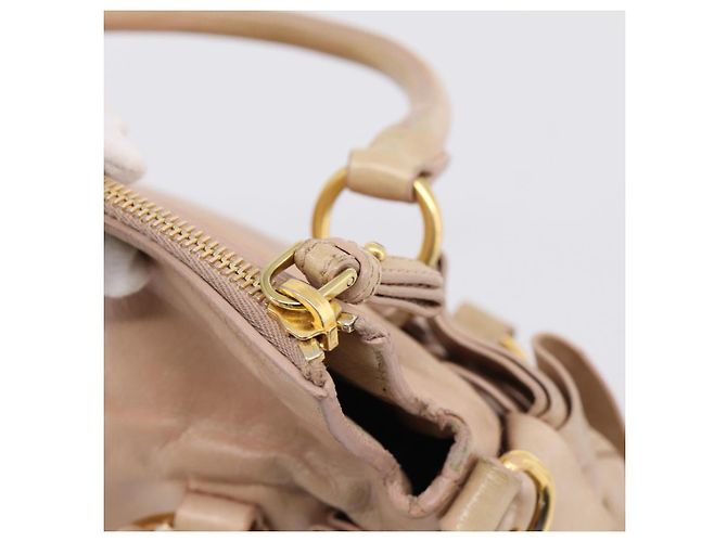Miu Miu Vitellolux Handtasche Leder 2way Rosa Goldton Auth 207597V Pink - Ansicht 10