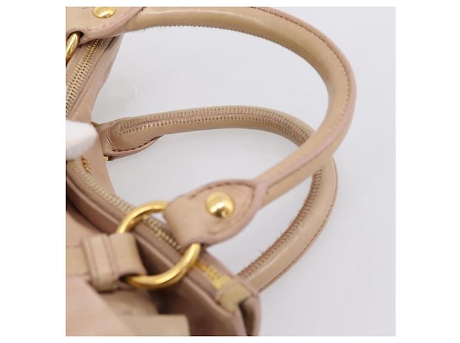 Miu Miu Vitellolux Handtasche Leder 2way Rosa Goldton Auth 207597V Pink - Ansicht 14