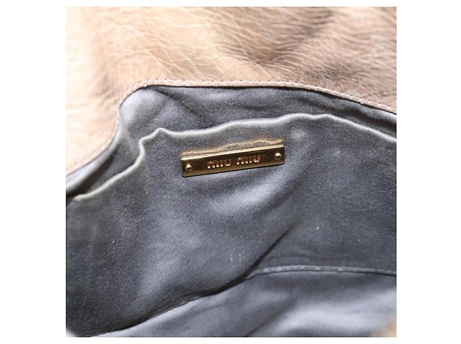 Miu Miu Vitellolux Handtasche Leder 2way Rosa Goldton Auth 207597V Pink - Ansicht 21