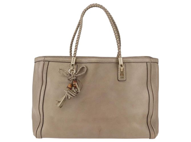 GUCCI Tote Bag Leder Gold 269945 Auth ka6435V Golden - Ansicht 13