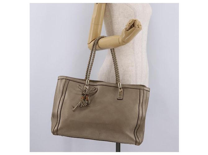 GUCCI Tote Bag Leder Gold 269945 Auth ka6435V Golden - Ansicht 33