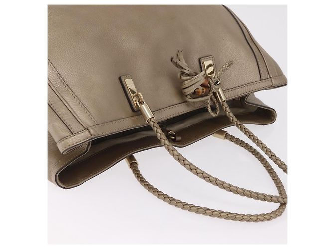 GUCCI Tote Bag Leder Gold 269945 Auth ka6435V Golden - Ansicht 8