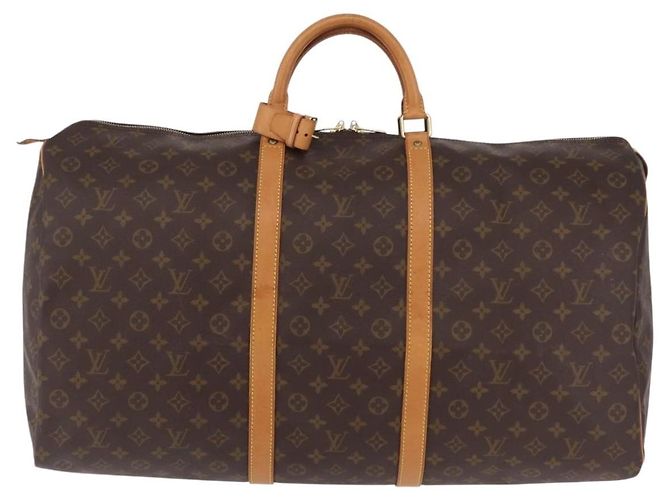 LOUIS VUITTON Monogram Keepall 60 Boston Bag M41422 LV Auth 204092V Monograma - vista 13
