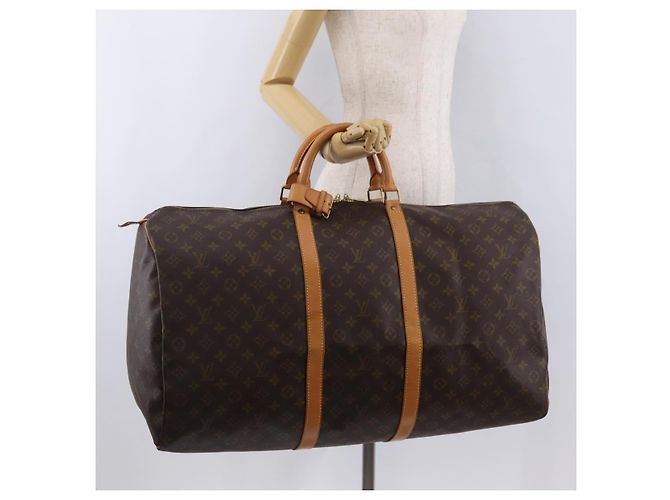 LOUIS VUITTON Monogram Keepall 60 Boston Bag M41422 LV Auth 204092V Monograma - vista 24