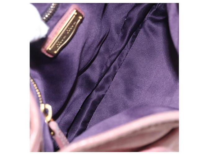 Bolso de mano Miu Miu de piel 2way Pink Gold Auth 167711A Rosa Dorado - vista 11