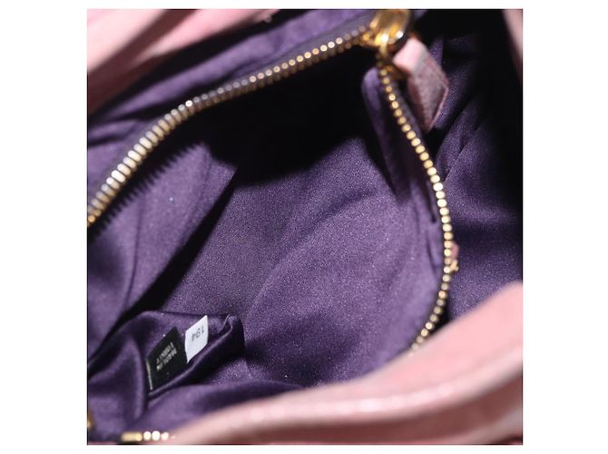 Bolso de mano Miu Miu de piel 2way Pink Gold Auth 167711A Rosa Dorado - vista 30