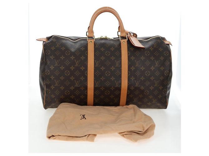 LOUIS VUITTON Monogram Keepall 50 Boston Bag M41426 LV Auth 205367V Monogramme - vue 12