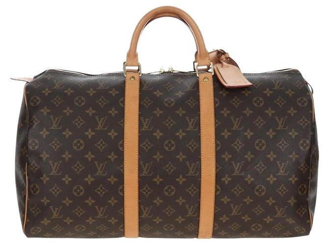 LOUIS VUITTON Monogram Keepall 50 Boston Bag M41426 LV Auth 205367V Monogramme - vue 13